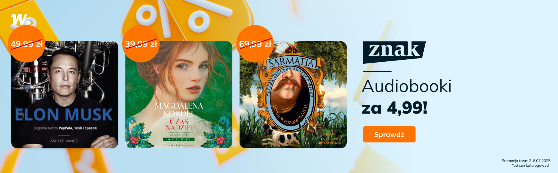 Grafika prowadzi do promocji: Znak. Audiobooki za 4,99!*
