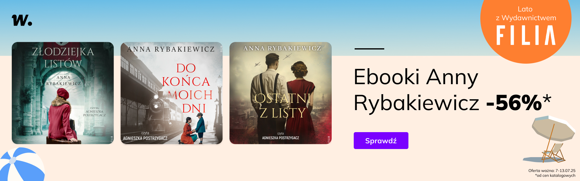 Grafika prowadzi do promocji: Filia. Audiobooki Anny Rybakiewicz -56%!