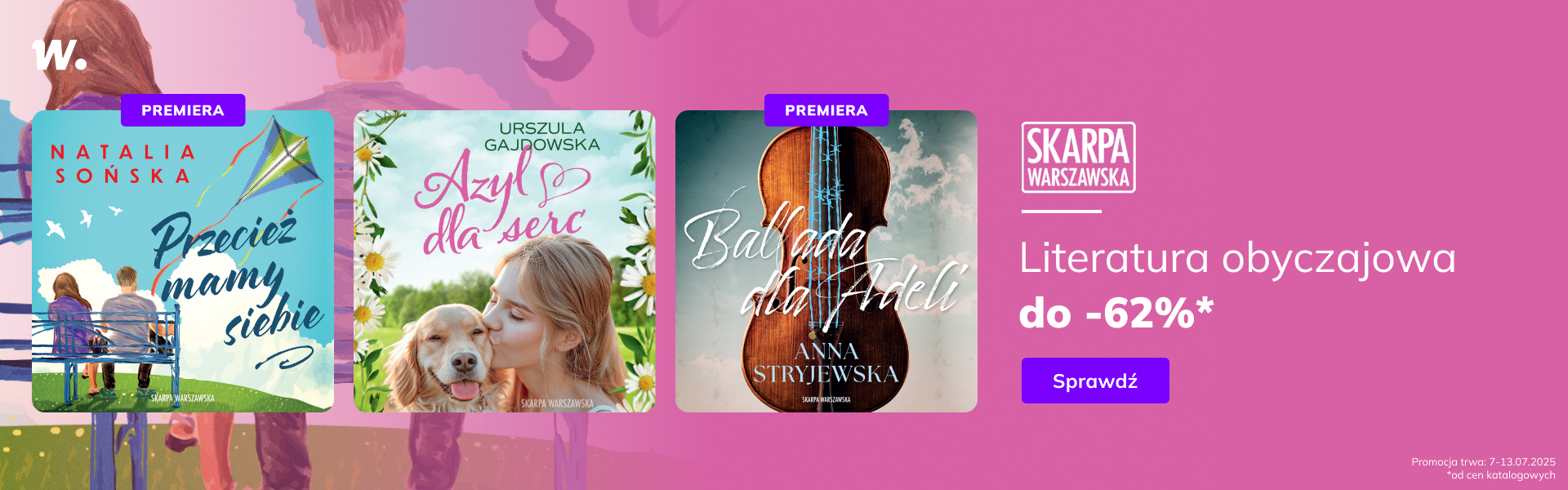 Grafika prowadzi do promocji: Skarpa Warszawska. Literatura obyczajowa do -62%!
