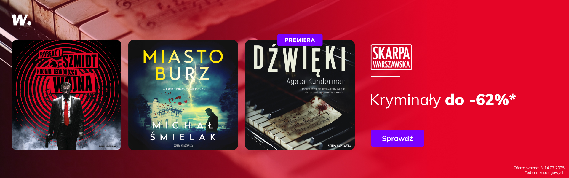 Grafika prowadzi do promocji: Skarpa Warszawska. Kryminały do -62%!