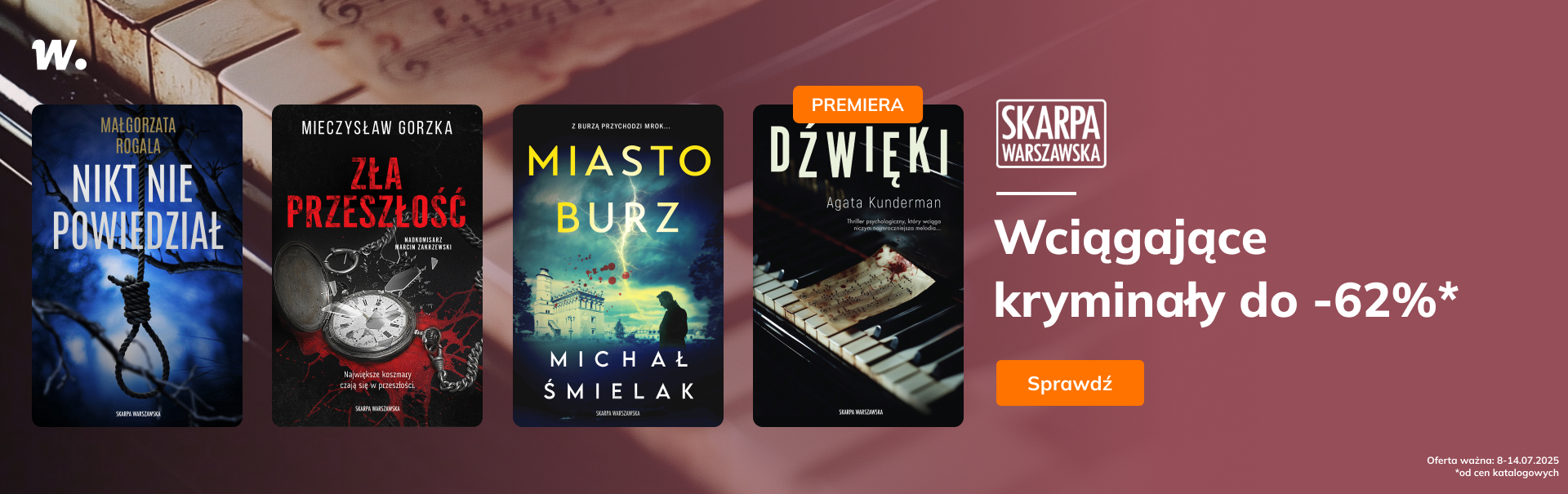 Grafika prowadzi do promocji: Kryminały od Skarpy Warszawskiej do -62%