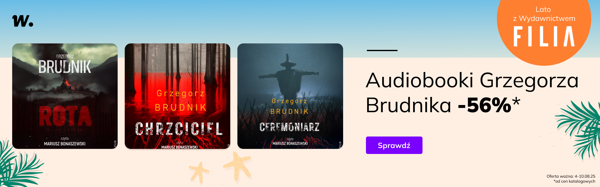 Grafika prowadzi do promocji: Grzegorz Brudnik. Audiobooki -56%*