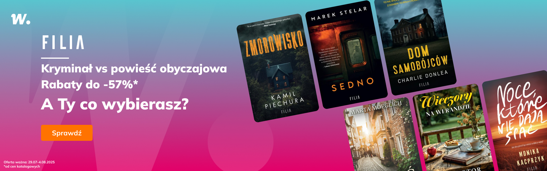 Grafika prowadzi do promocji: Filia: kryminał vs powieść obyczajowa do -57%