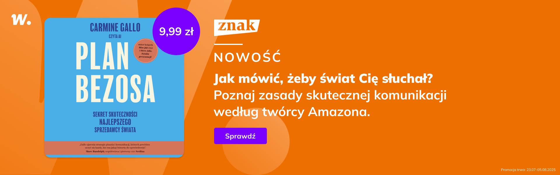 Grafika prowadzi do promocji: Nowość "Plan Bezosa"