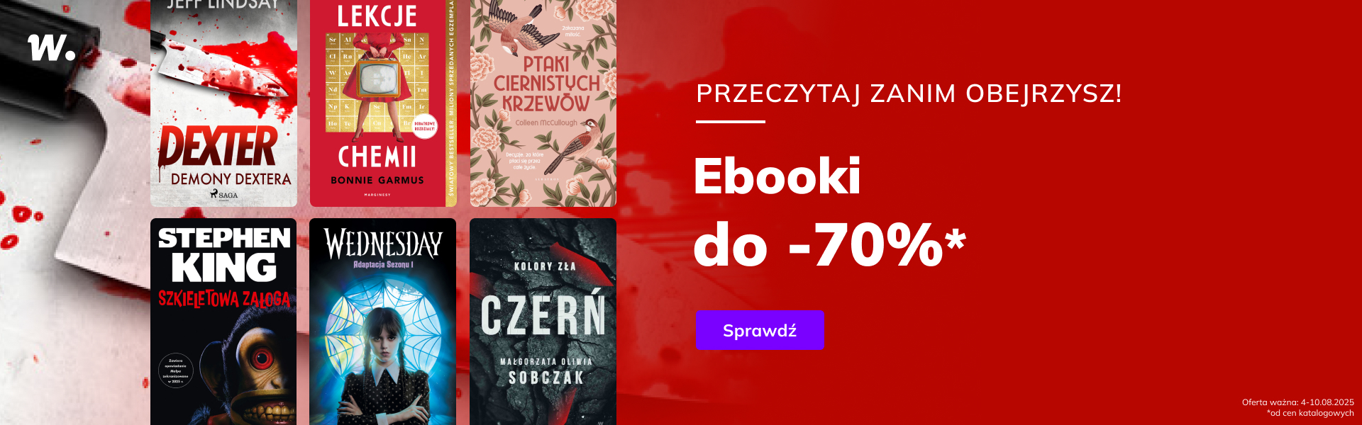 Grafika prowadzi do promocji: Przeczytaj zanim obejrzysz: ebooki do -70%