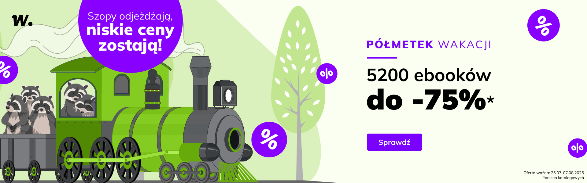 Grafika prowadzi do promocji: Półmetek wakacji