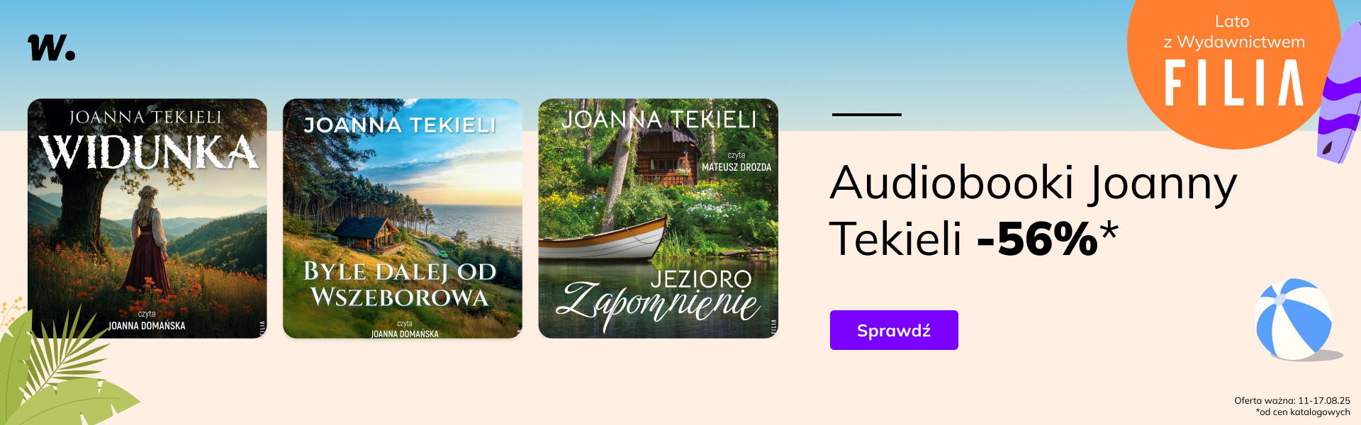 Grafika prowadzi do promocji: Joanna Tekieli. Audiobooki -56%*