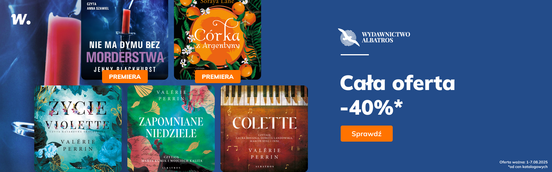 Grafika prowadzi do promocji: W. Albatros. Cała oferta -40%*