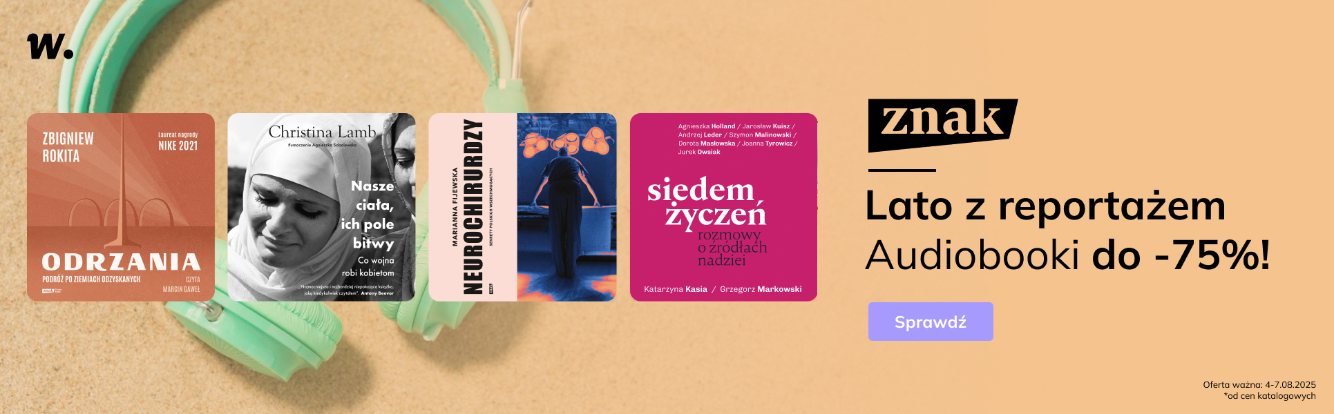 Grafika prowadzi do promocji: Znak. Reportaże do -75%!*