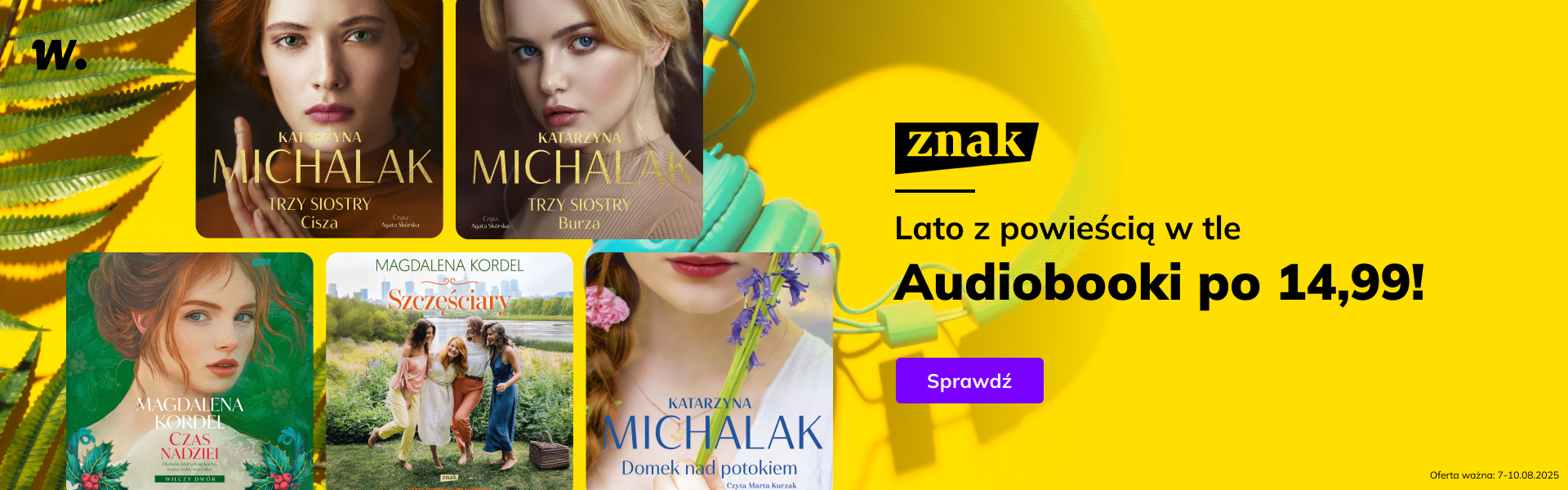 Grafika prowadzi do promocji: Znak. Audobooki po 14,99!