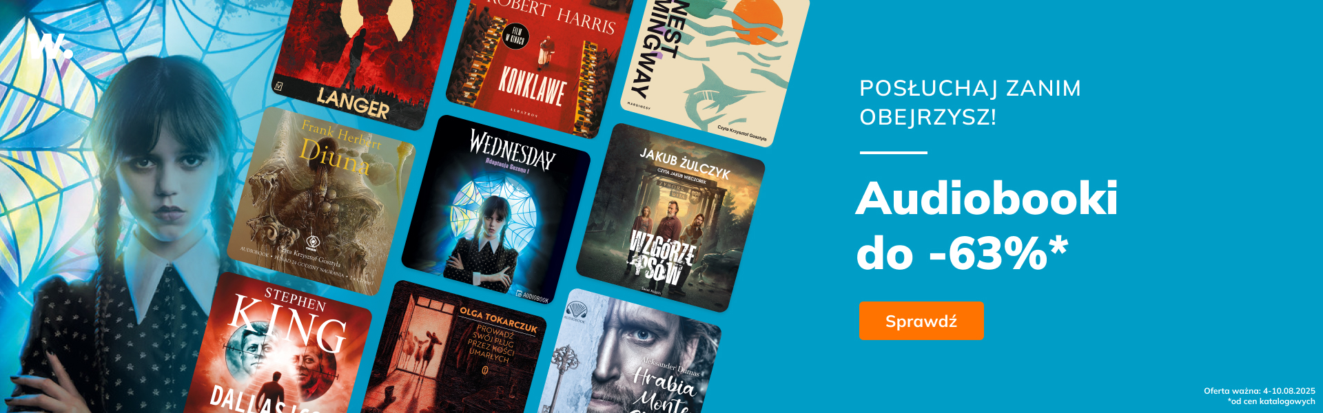 Grafika prowadzi do promocji: Posłuchaj zanim obejrzysz! Audiobooki do -63%