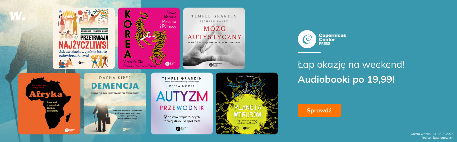 Grafika prowadzi do promocji: Copernicus Center Press. Audiobooki po 19,99!