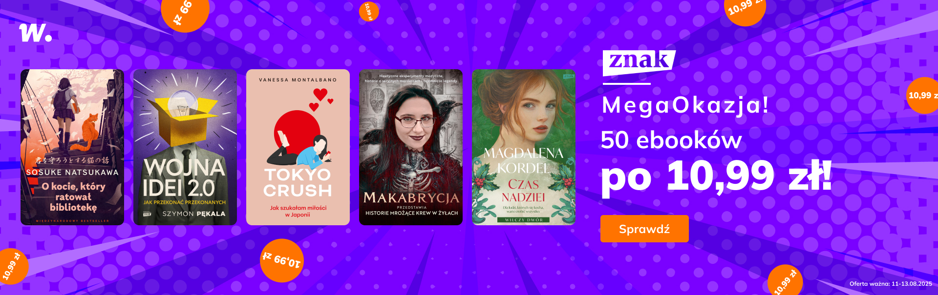 Grafika prowadzi do promocji: MegaOkazja: 50 ebooków Znaku po 10,99 zł