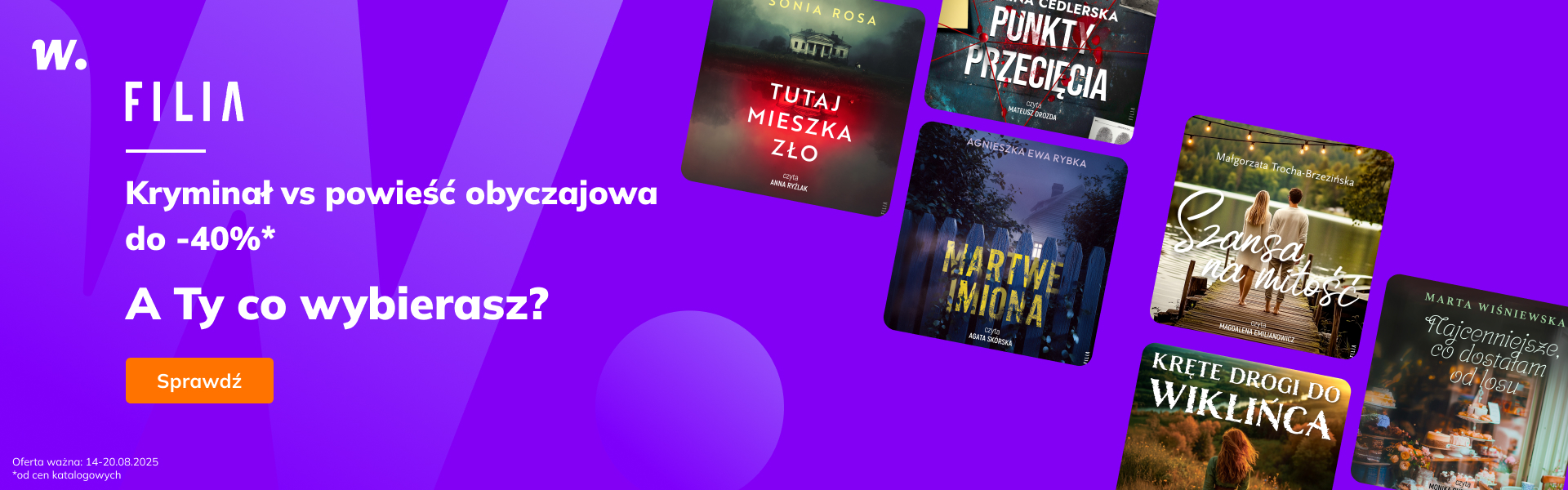 Grafika prowadzi do promocji: Filia: kryminał vs powieść obyczajowa do -40%*
