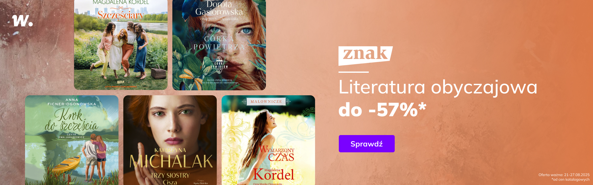 Grafika prowadzi do promocji: Znak. Literatura obyczajowa do -57%!