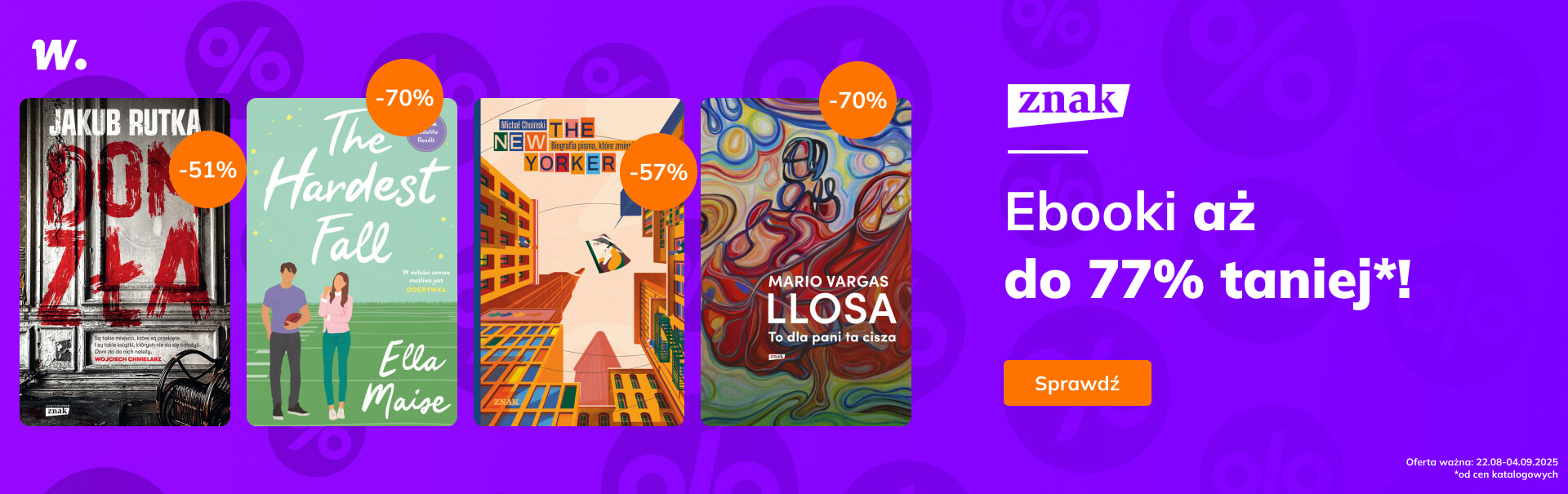 Grafika prowadzi do promocji: Święto e-czytania: Znak do -77%