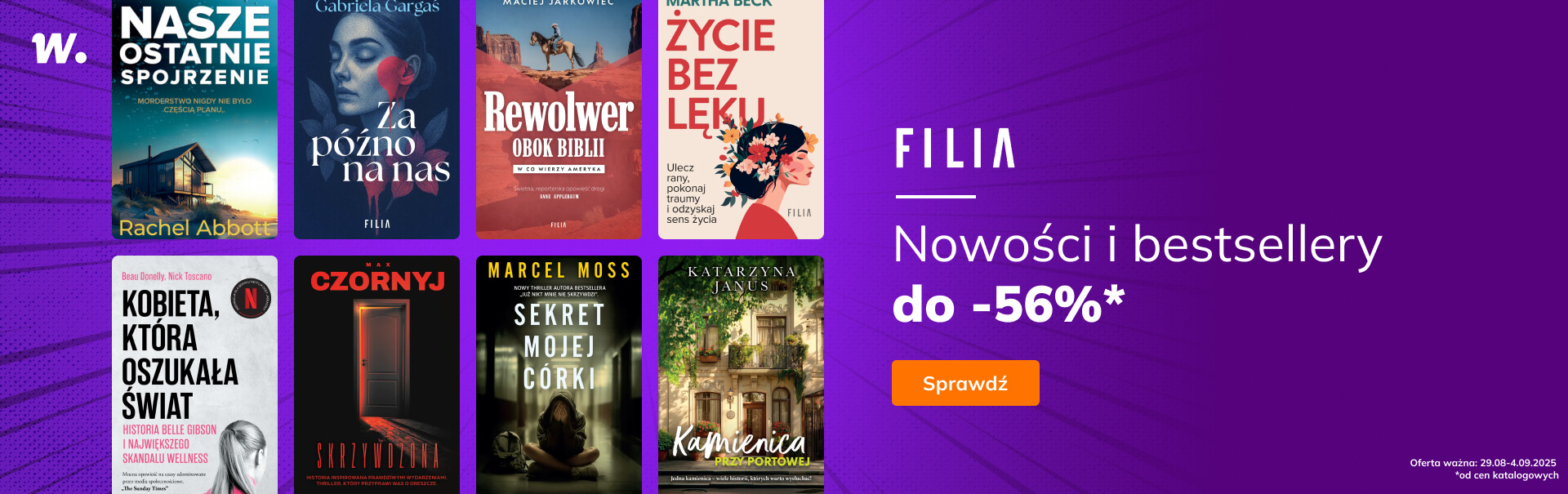Grafika prowadzi do promocji: Filia - nowości i bestsellery