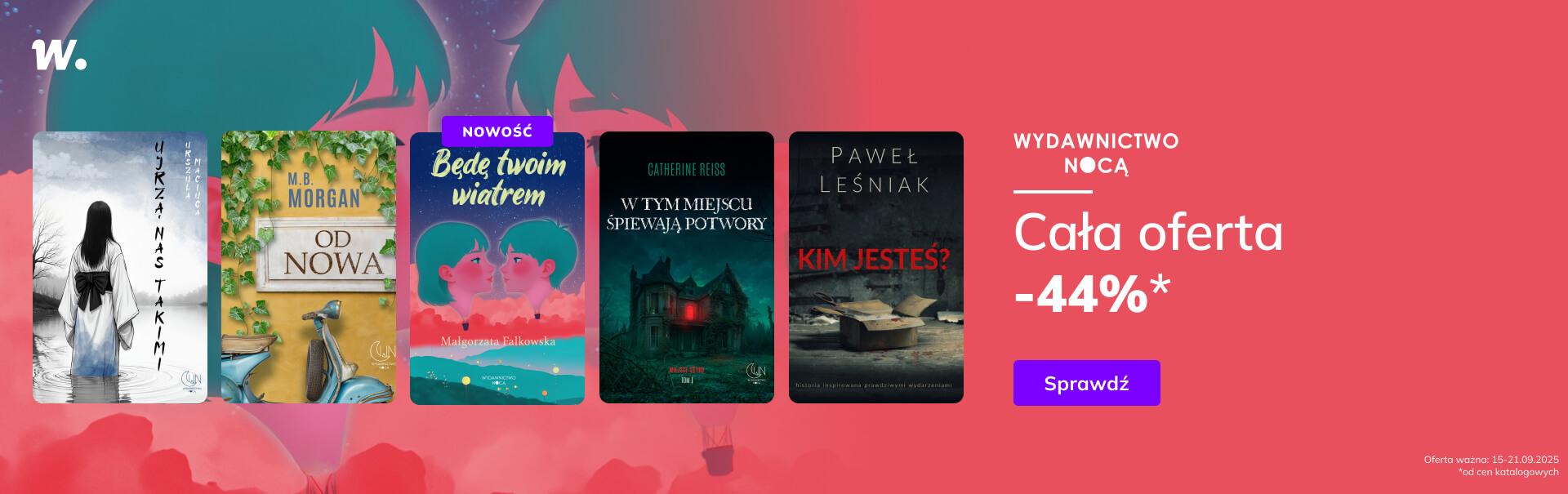 Grafika prowadzi do promocji: Wydawnictwo Nocą - cała oferta -44%