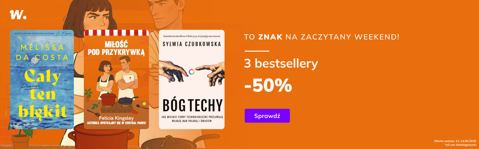 Grafika prowadzi do promocji: 3 bestsellery Znaku -50%
