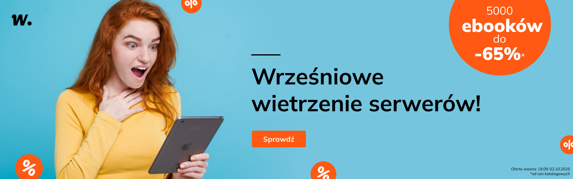 Grafika prowadzi do promocji: Wrześniowe wietrzenie serwerów - ebooki do -65%