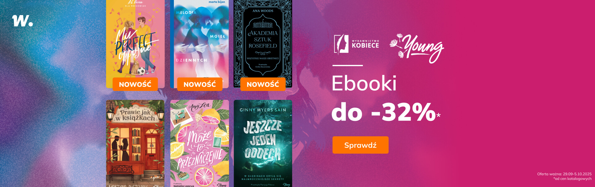 Grafika prowadzi do promocji: Wydawnictwo Kobiece: ebooki do -32%
