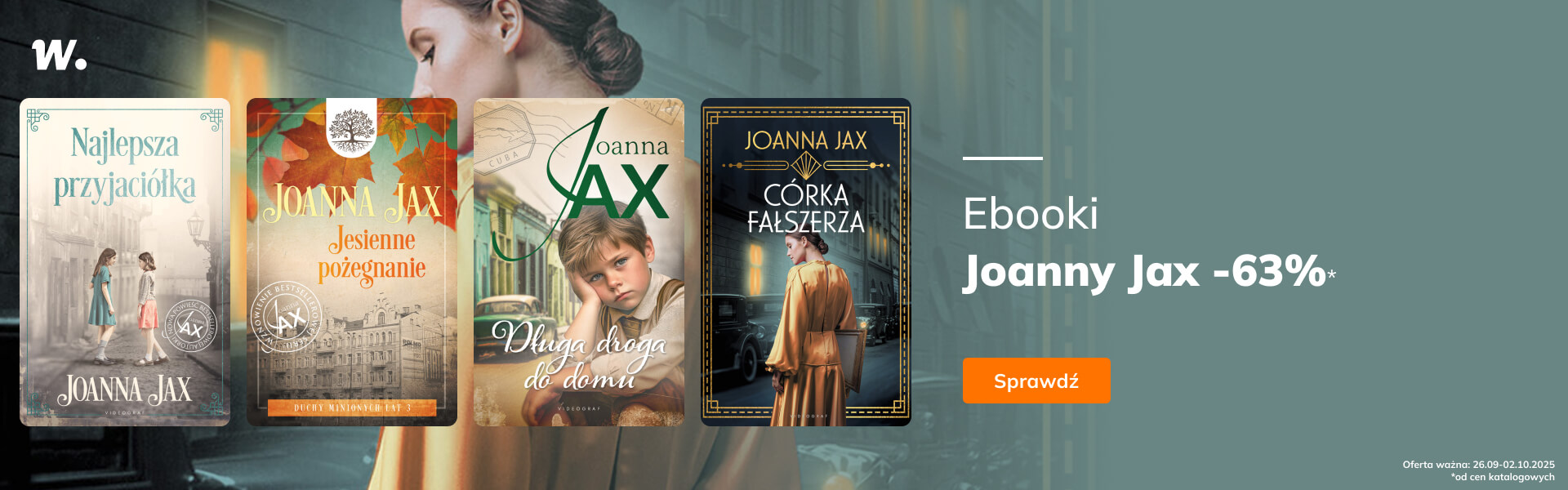 Grafika prowadzi do promocji: Ebooki Joanny Jax -63%