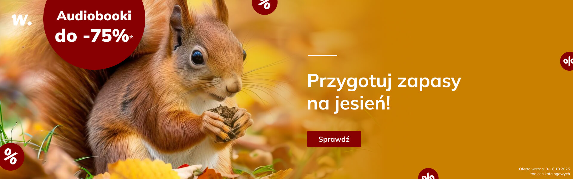 Grafika prowadzi do promocji: Przygotuj zapasy na jesień! Audiobooki do -75%!