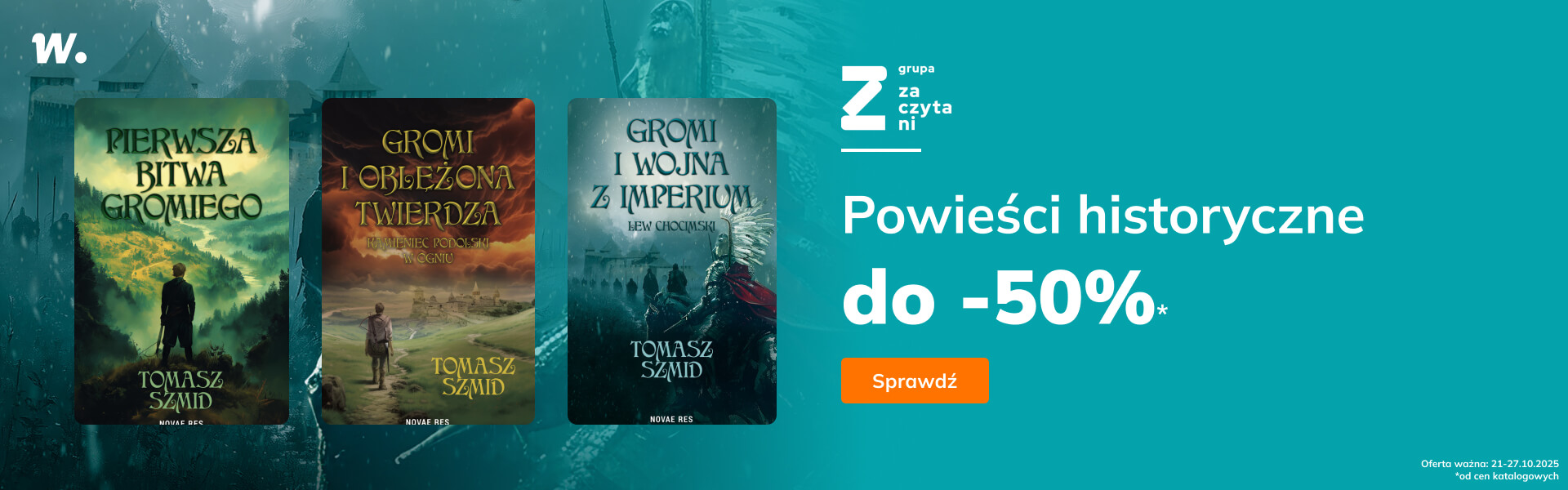 Grafika prowadzi do promocji: Grupa Zaczytani - powieści historyczne do -50%