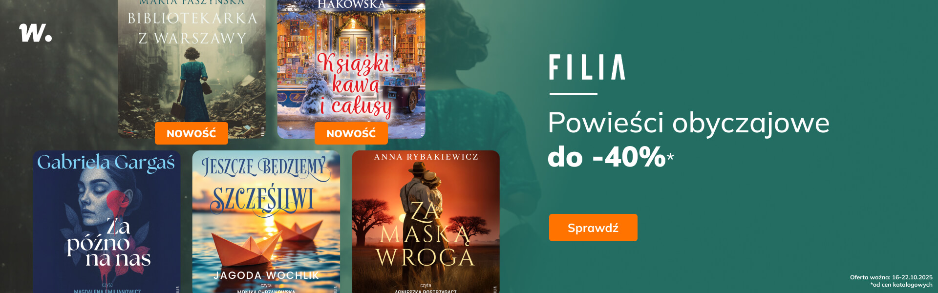 Grafika prowadzi do promocji: Filia. Powieści obyczajowe do -40%