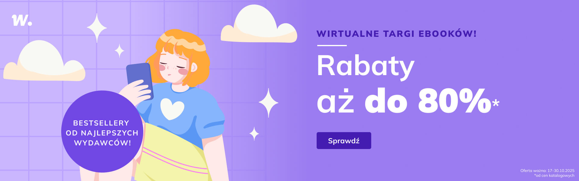 Grafika prowadzi do promocji: Wirtualne Targi Ebooków - baner