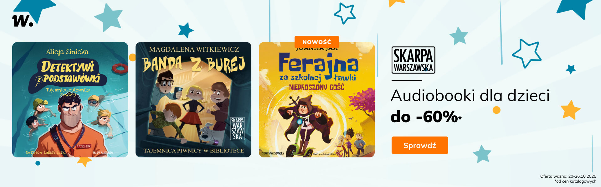 Grafika prowadzi do promocji: Skarpa Warszawska. Audiobooki dla dzieci -60%