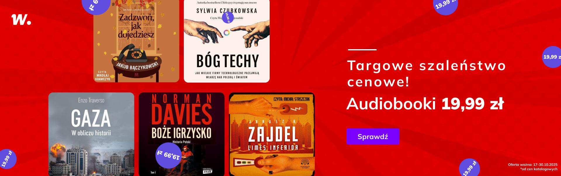 Grafika prowadzi do promocji: Wirtualne targi. Audiobooki do 19,99 zł