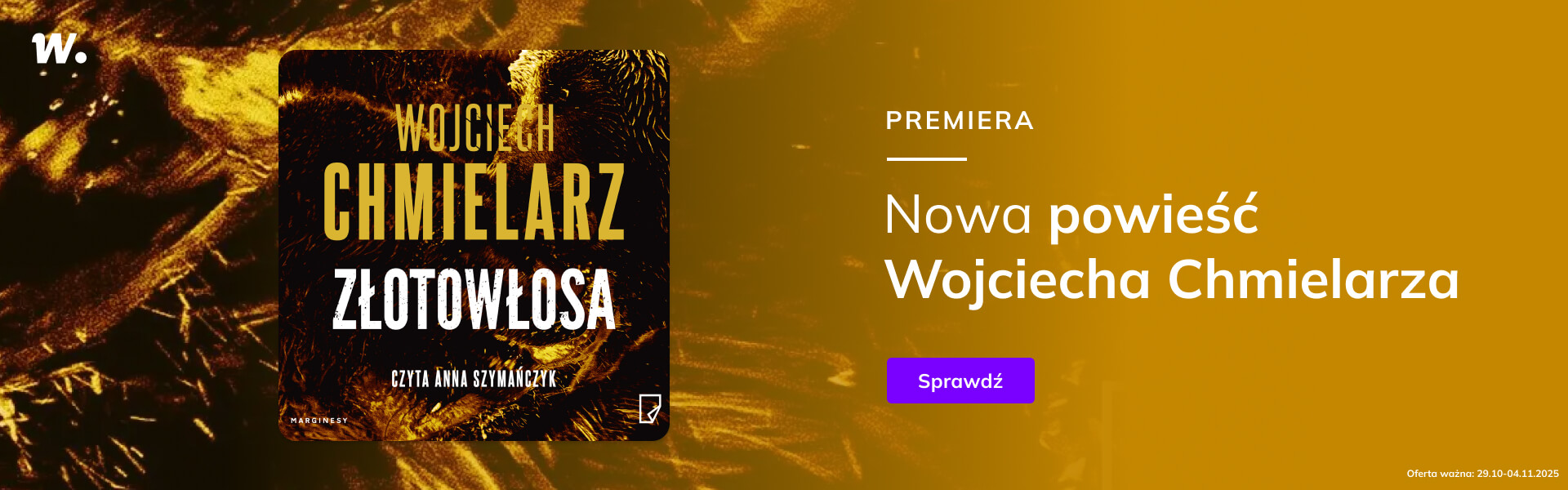 Grafika prowadzi do promocji: "Złotowłosa" Premiera audiobooka!
