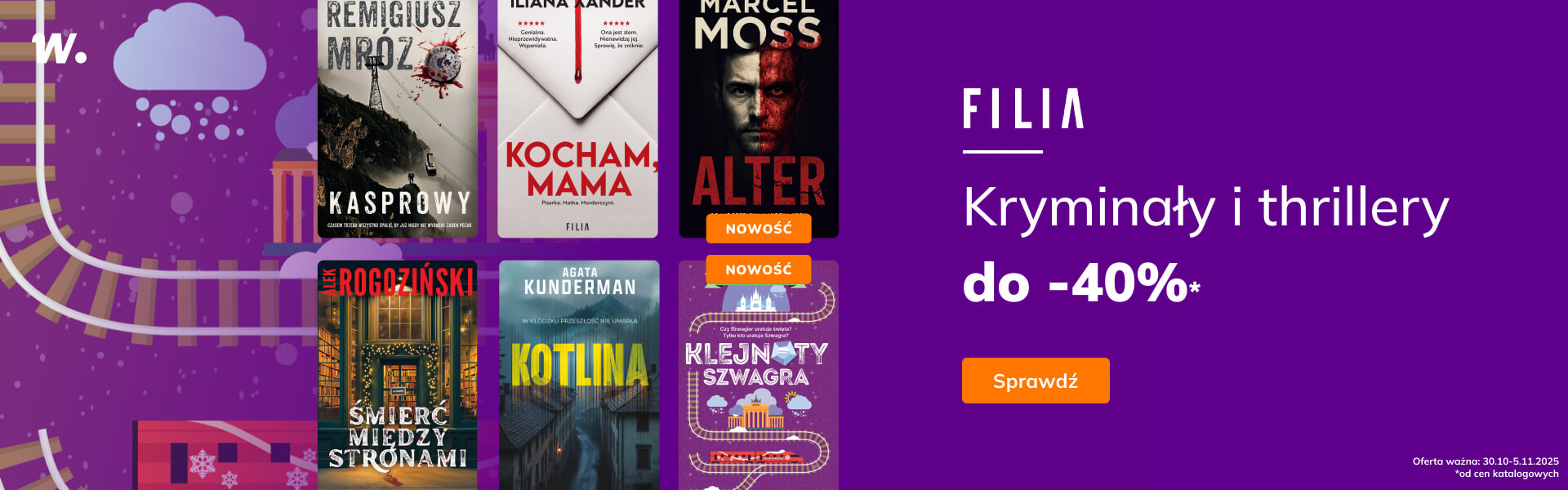 Grafika prowadzi do promocji: Wydawnictwo Filia: kryminały i thrillery do -40%