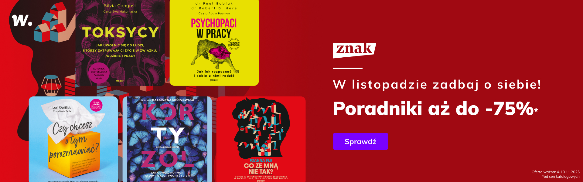 Grafika prowadzi do promocji: Znak. Poradniki do -75%*