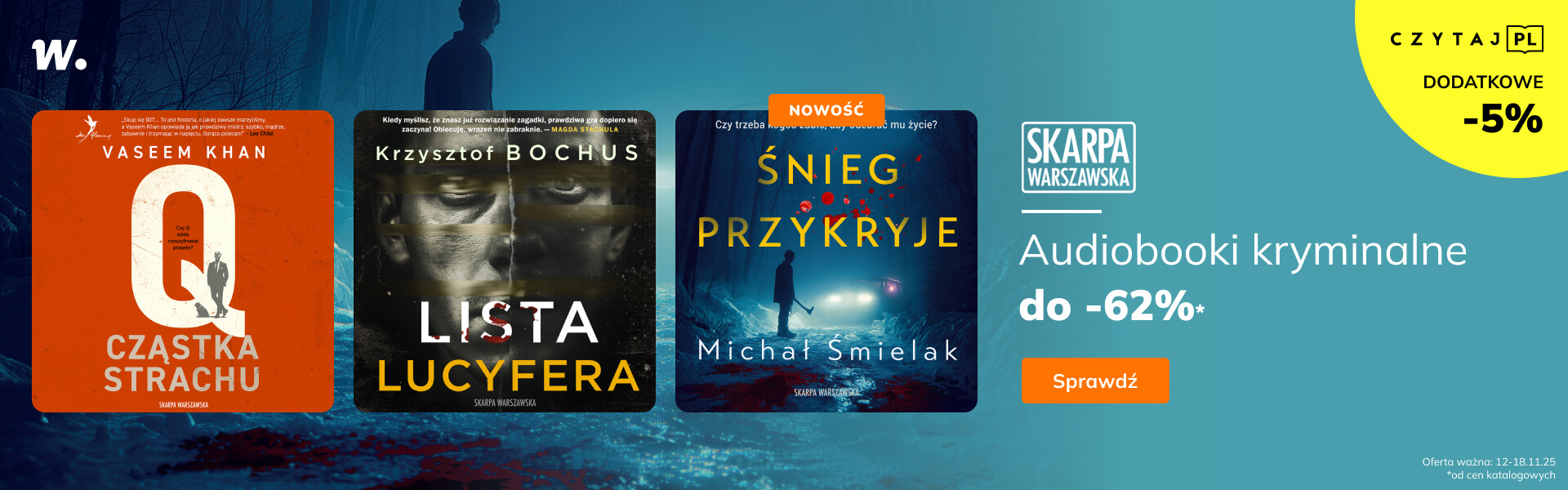 Grafika prowadzi do promocji: Skarpa Warszawska. Kryminały do -62%