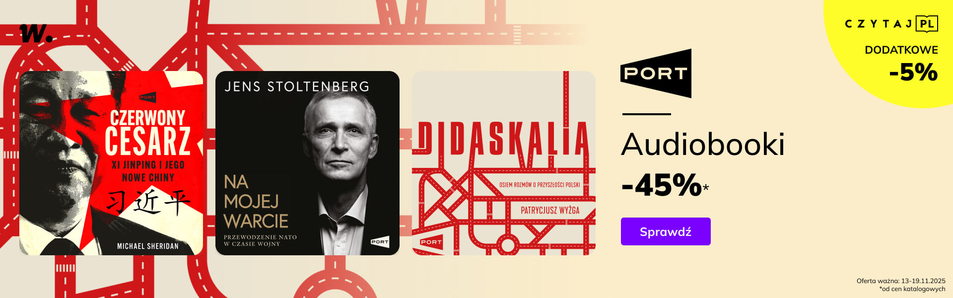 Grafika prowadzi do promocji: Cała oferta Wydawnictwa Port -45%!