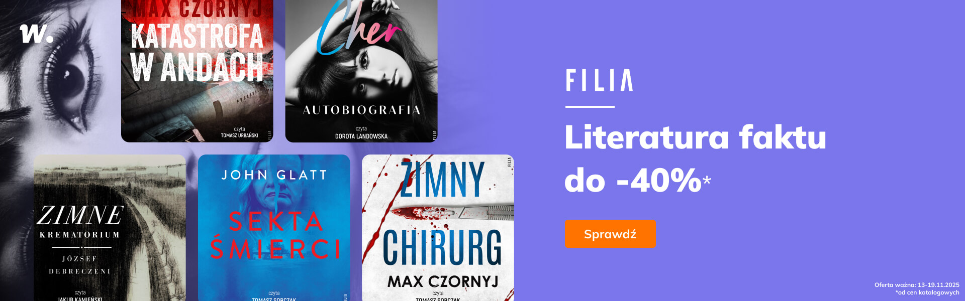 Grafika prowadzi do promocji: Filia. Literatura faktu do -40%