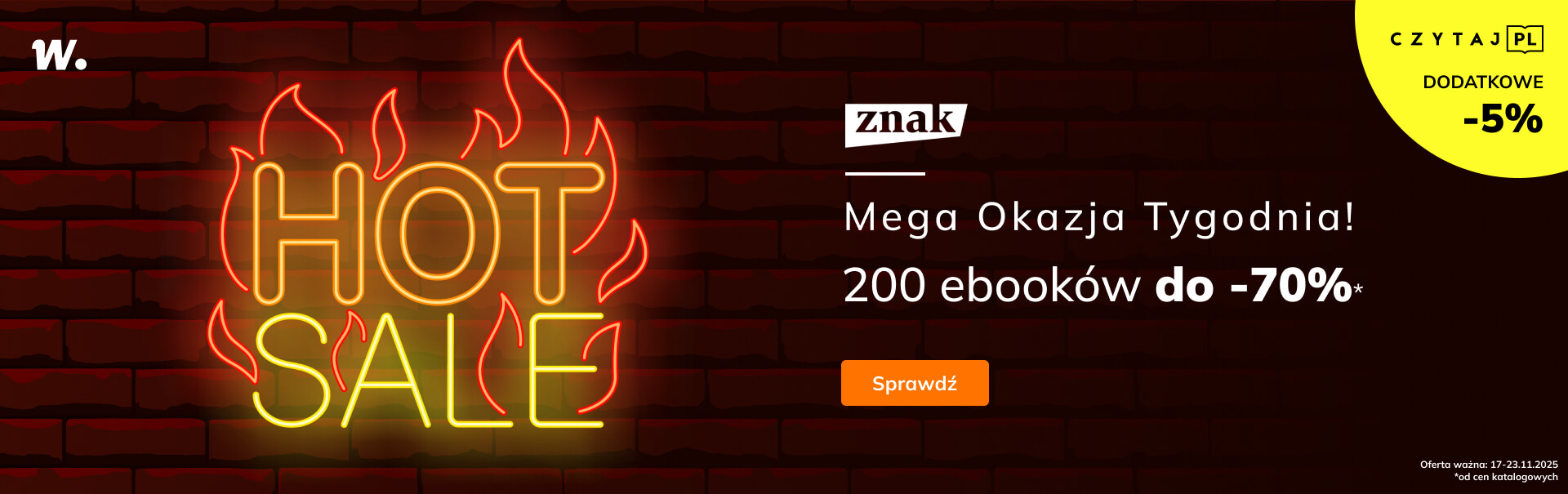 Grafika prowadzi do promocji: Okazja tygodnia ze Znakiem do -70%