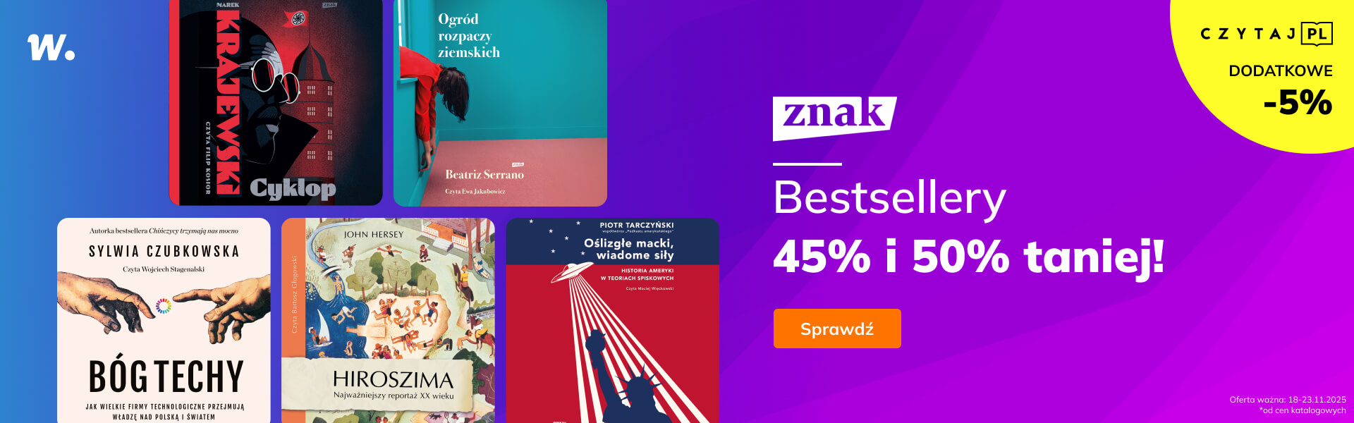 Grafika prowadzi do promocji: Bestsellery Znaku do -50%