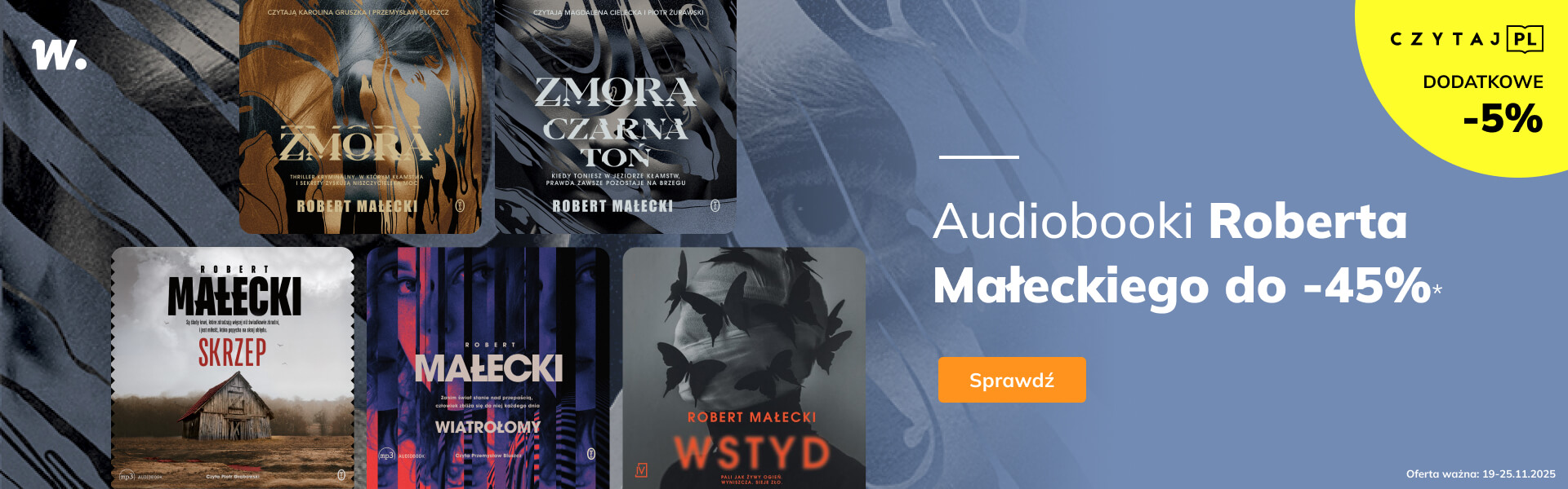 Grafika prowadzi do promocji: Audiobooki Roberta Małeckiego do -45%*