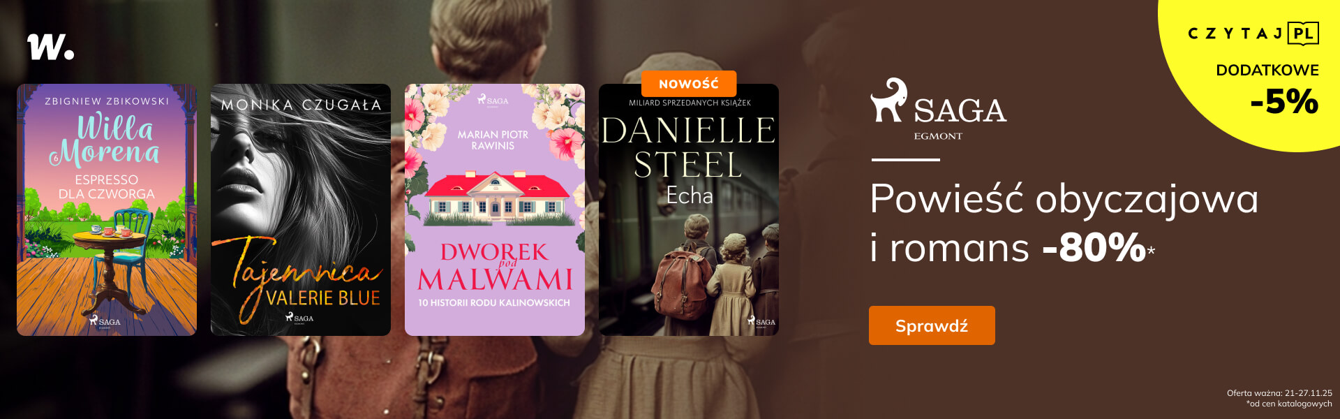 Grafika prowadzi do promocji: Saga Egmont: powieść obyczajowa i romans -80%