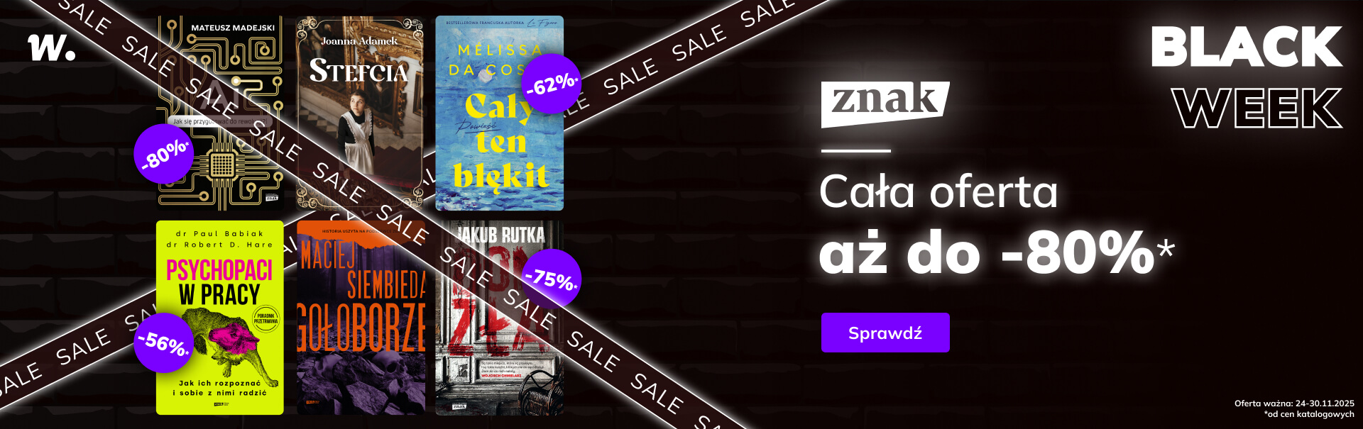 Grafika prowadzi do promocji: Black Week ze Znakiem do -80%