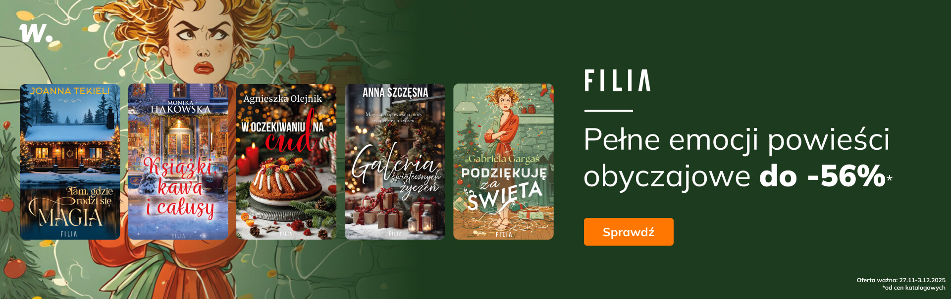 Grafika prowadzi do promocji: Wydawnictwo Filia - powieści obyczajowe do -56%