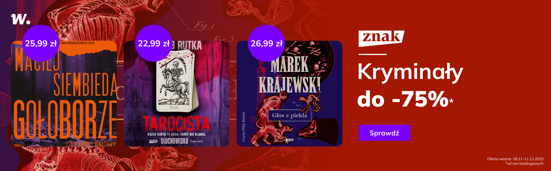 Grafika prowadzi do promocji: Znak. Kryminały do -75%!*