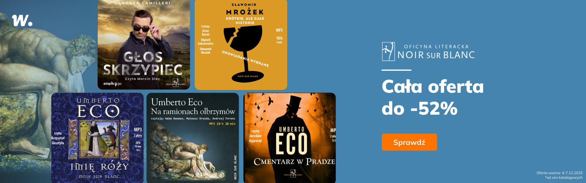 Grafika prowadzi do promocji: Oficyna Literacka Noir sur Blanc. Cała oferta do -52%!