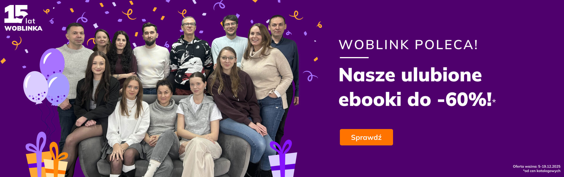Grafika prowadzi do promocji: Woblink poleca na 15 urodziny!