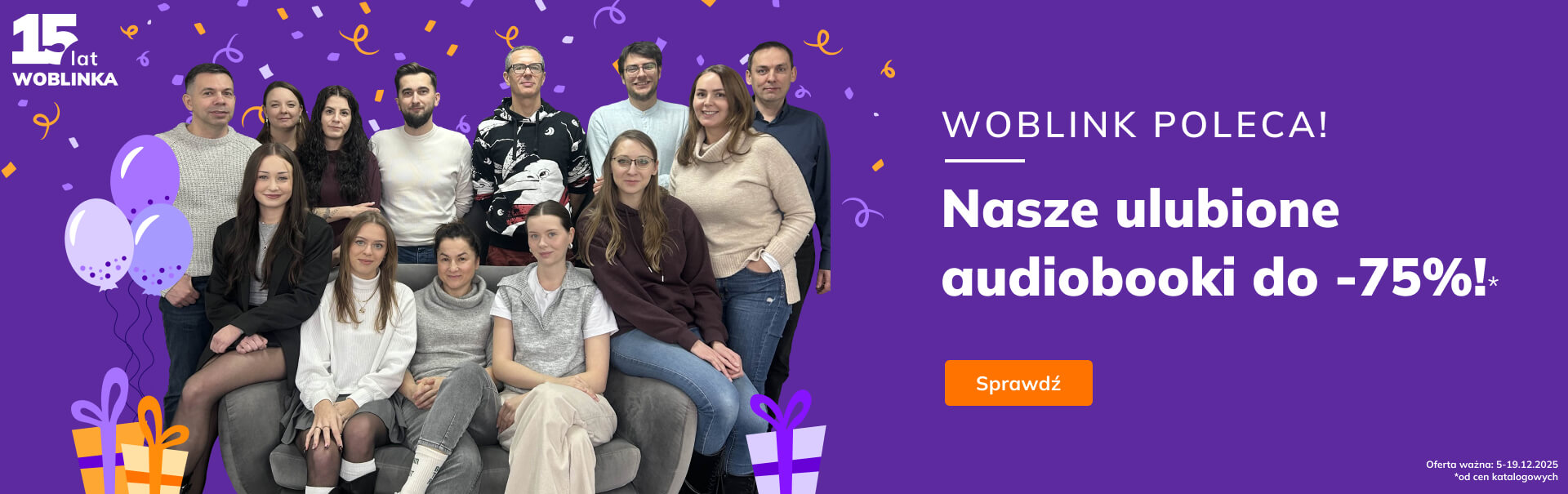 Grafika prowadzi do promocji: Woblink poleca! Audiobooki do -75%*