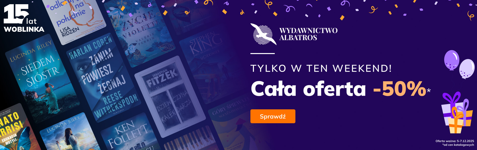 Grafika prowadzi do promocji: Urodziny: Albatros -50%