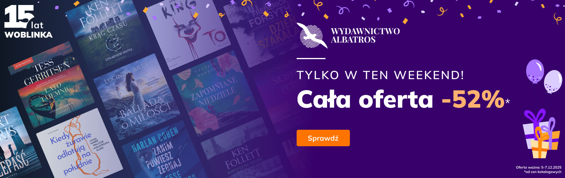 Grafika prowadzi do promocji: Urodziny - Albatros -52%